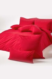 Homescapes Continental Egyptian Cotton Pillowcase 200 TC, 40 x 80 cm in Red - thumbnail 4
