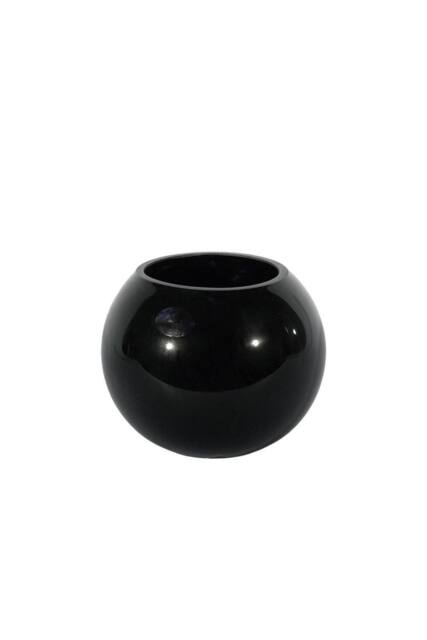 KDMD Black Gloss Bubble Ball Glass Vase 10cm - image 1