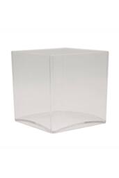 KDMD Square Acrylic Vase 12cm 3 Pack in Clear - thumbnail 1