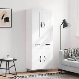 Berkfield Home Highboard White 69.5x34x180 cm Engineered Wood - thumbnail 2