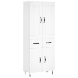 Berkfield Home Highboard White 69.5x34x180 cm Engineered Wood - thumbnail 3