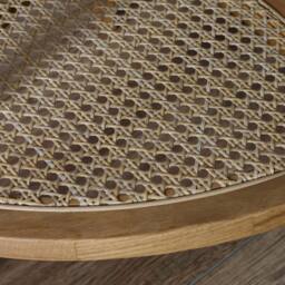 Cheshire Lugano Oak Triangular Side Table With Shelf in Natural Oak in Brown - thumbnail 6