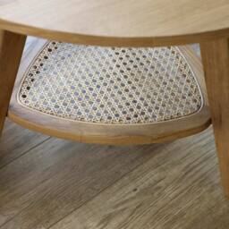 Cheshire Lugano Oak Triangular Side Table With Shelf in Natural Oak in Brown - thumbnail 7