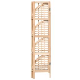 Berkfield Home Corner Shelf Cedar Wood 27x27x110 cm in Beige - Size: 27 x 27 x 110 cm - thumbnail 3