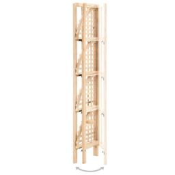 Berkfield Home Corner Shelf Cedar Wood 27x27x110 cm in Beige - Size: 27 x 27 x 110 cm - thumbnail 2