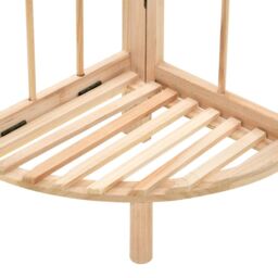 Berkfield Home Corner Shelf Cedar Wood 27x27x110 cm in Beige - Size: 27 x 27 x 110 cm - thumbnail 4