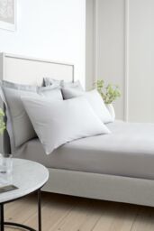 Bianca '200 Thread Count Cotton Percale' Standard Pillowcase Pair in Grey - thumbnail 4