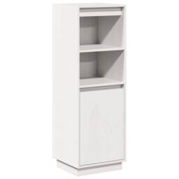 Berkfield Home Highboard White 37x34x110 cm Solid Wood Pine - Size: 37 x 34 x 110 cm - thumbnail 3