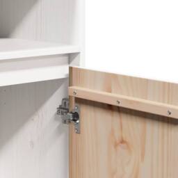 Berkfield Home Highboard White 37x34x110 cm Solid Wood Pine - Size: 37 x 34 x 110 cm - thumbnail 9