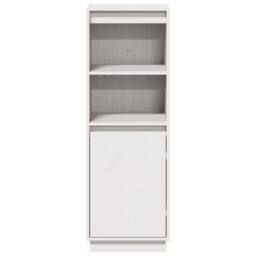 Berkfield Home Highboard White 37x34x110 cm Solid Wood Pine - Size: 37 x 34 x 110 cm - thumbnail 4