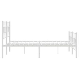 Berkfield Home Metal Bed Frame with Headboard & Footboard White 120x200 cm - Size: Small Double - thumbnail 6
