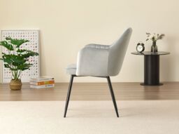 Outdoor Living Colorado Dining Table with 4 Grey Charlotte Velvet Chairs - thumbnail 4