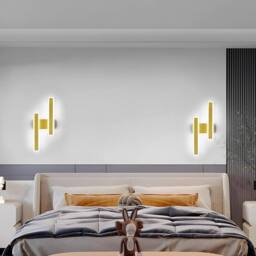 COMELY Indoor Wall Lights, 32W Modern Acrylic Gold Wall Lights, Cool White - thumbnail 8