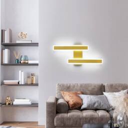 COMELY Indoor Wall Lights, 32W Modern Acrylic Gold Wall Lights, Cool White - thumbnail 7