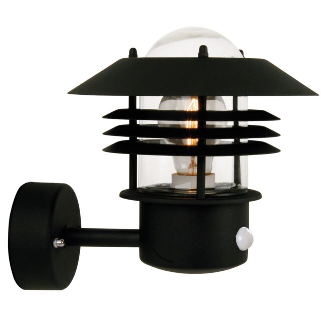 Nordlux Industrial Outdoor Wall Light Black Metal E27 Weatherproof - Mains Powered, IP54 - image 1