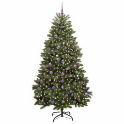 Berkfield Home Artificial Christmas Tree with Stand Green 210 cm PVC & Metal - thumbnail 3