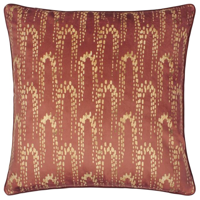 Furn Wisteria Printed Velvet Cushion in Light Brown - Size: 50 cm x 50 cm - image 1