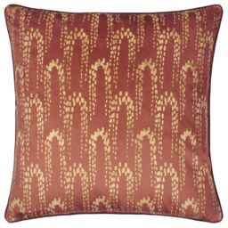 Furn Wisteria Printed Velvet Cushion in Light Brown - Size: 50 cm x 50 cm - thumbnail 1