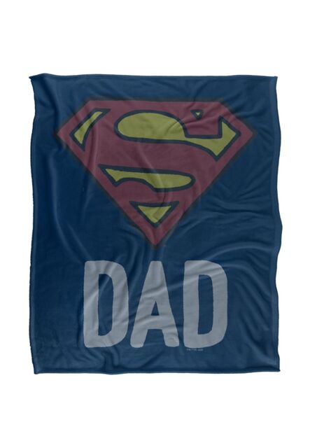 Warner Brothers Superman Logo Officially Licensed Silky Touch Super Soft Throw Blanket 152 x 127 cm in White - image 1