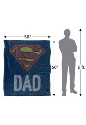 Warner Brothers Superman Logo Officially Licensed Silky Touch Super Soft Throw Blanket 152 x 127 cm in White - thumbnail 5