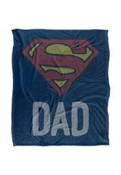 Warner Brothers Superman Logo Officially Licensed Silky Touch Super Soft Throw Blanket 152 x 127 cm in White - thumbnail 1