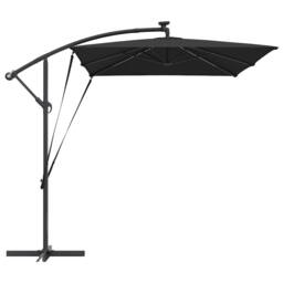 Berkfield Home Cantilever Banana Parasol with Lock Black 294 x 200 x 254 cm - thumbnail 7