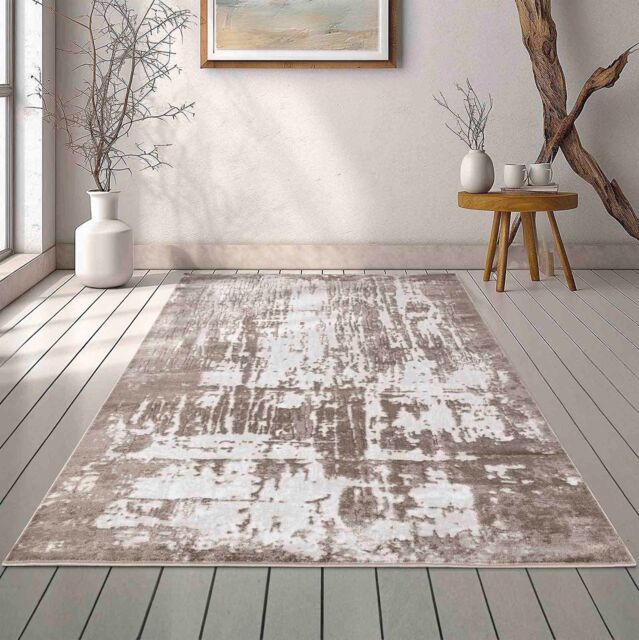 Desire Rugs Serenity Modern Abstract Abrasion Area Rug - Contemporary Style for Living Room, Bedroom or Hallway in Stone - Size: 160 cm x 230 cm - image 1