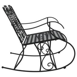 Berkfield Home 2-Seater Rocking Bench 113 cm Black Steel - thumbnail 4