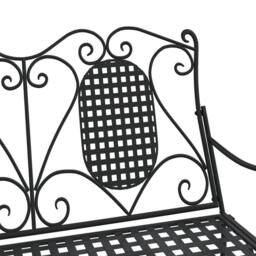 Berkfield Home 2-Seater Rocking Bench 113 cm Black Steel - thumbnail 7
