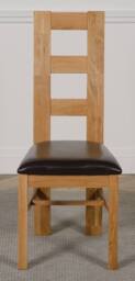 Thats Furniture Yale Solid Oak Dining Chairs for Dining Room or Kitchen in Brown - thumbnail 2