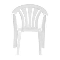 simpa Solana Plastic Patio & Garden Chairs - Set of 4 in White - thumbnail 6