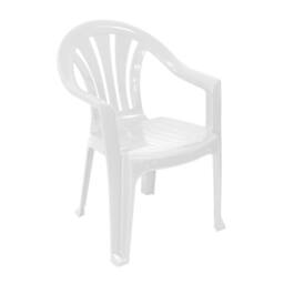 simpa Solana Plastic Patio & Garden Chairs - Set of 4 in White - thumbnail 5