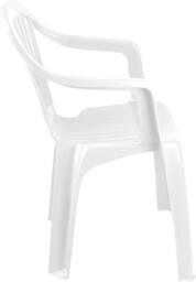 simpa Solana Plastic Patio & Garden Chairs - Set of 4 in White - thumbnail 4