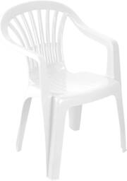 simpa Solana Plastic Patio & Garden Chairs - Set of 4 in White - thumbnail 3