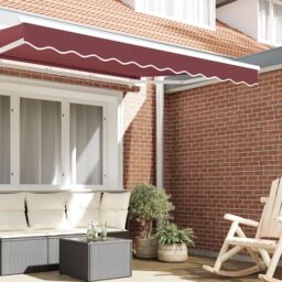Berkfield Home Awning Valance for 2.5 m Frame Burgundy 2.3x0.2 m - thumbnail 3