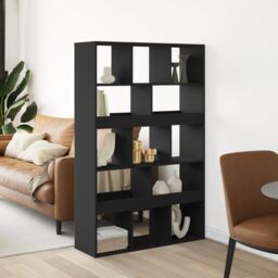 Berkfield Home Room Divider Black 100x33x156.5 cm Engineered Wood - thumbnail 1