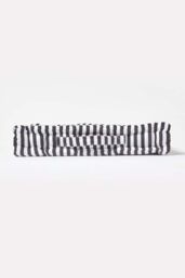 Homescapes Cotton Thin Stripe Floor Cushion in Black - Size: 40 cm x 40 cm - thumbnail 5