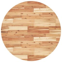 Berkfield Home Table Top Round √ò90x2 cm Solid Wood Acacia in Brown - Size: 90x2 cm - thumbnail 2