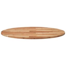Berkfield Home Table Top Round √ò90x2 cm Solid Wood Acacia in Brown - Size: 90x2 cm - thumbnail 4