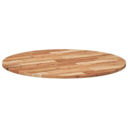 Berkfield Home Table Top Round √ò90x2 cm Solid Wood Acacia in Brown - Size: 90x2 cm - thumbnail 5