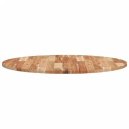 Berkfield Home Table Top Round √ò90x2 cm Solid Wood Acacia in Brown - Size: 90x2 cm - thumbnail 6