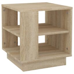 Berkfield Home Coffee Table Sonoma Oak 40x40x43 cm Engineered Wood in Beige - Size: 40 x 40 x 43 cm - thumbnail 2
