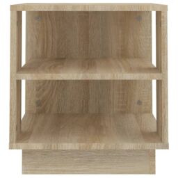 Berkfield Home Coffee Table Sonoma Oak 40x40x43 cm Engineered Wood in Beige - Size: 40 x 40 x 43 cm - thumbnail 6