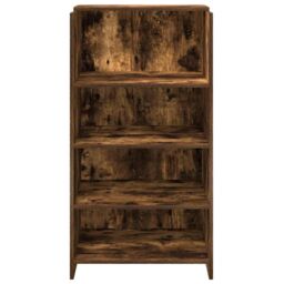 Berkfield Home Reception Desk Smoked Oak 55x50x103.5 cm Engineered Wood in Brown - thumbnail 5