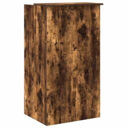Berkfield Home Reception Desk Smoked Oak 55x50x103.5 cm Engineered Wood in Brown - thumbnail 7