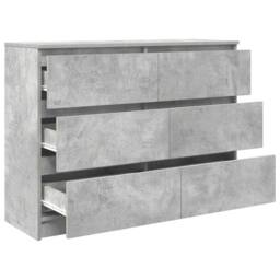 Berkfield Home Sideboard Concrete Grey 100x35x76 cm Engineered Wood - Size: 100 x 35 x 76 cm - thumbnail 5