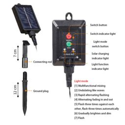 Leaper 1 Pack of 5 Halloween Waterproof Skull Hand Solar Ground Lights - thumbnail 5