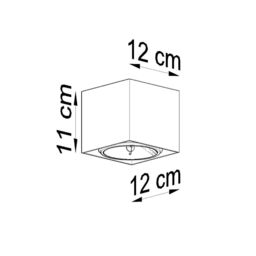 Sollux Lighting Modern Ceiling Lamp 11x12x12cm 1xLight in White - Size: 11 x 12 x 12 cm - thumbnail 5
