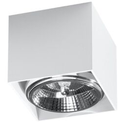 Sollux Lighting Modern Ceiling Lamp 11x12x12cm 1xLight in White - Size: 11 x 12 x 12 cm - thumbnail 1