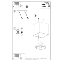 Sollux Lighting Modern Ceiling Lamp 11x12x12cm 1xLight in White - Size: 11 x 12 x 12 cm - thumbnail 6